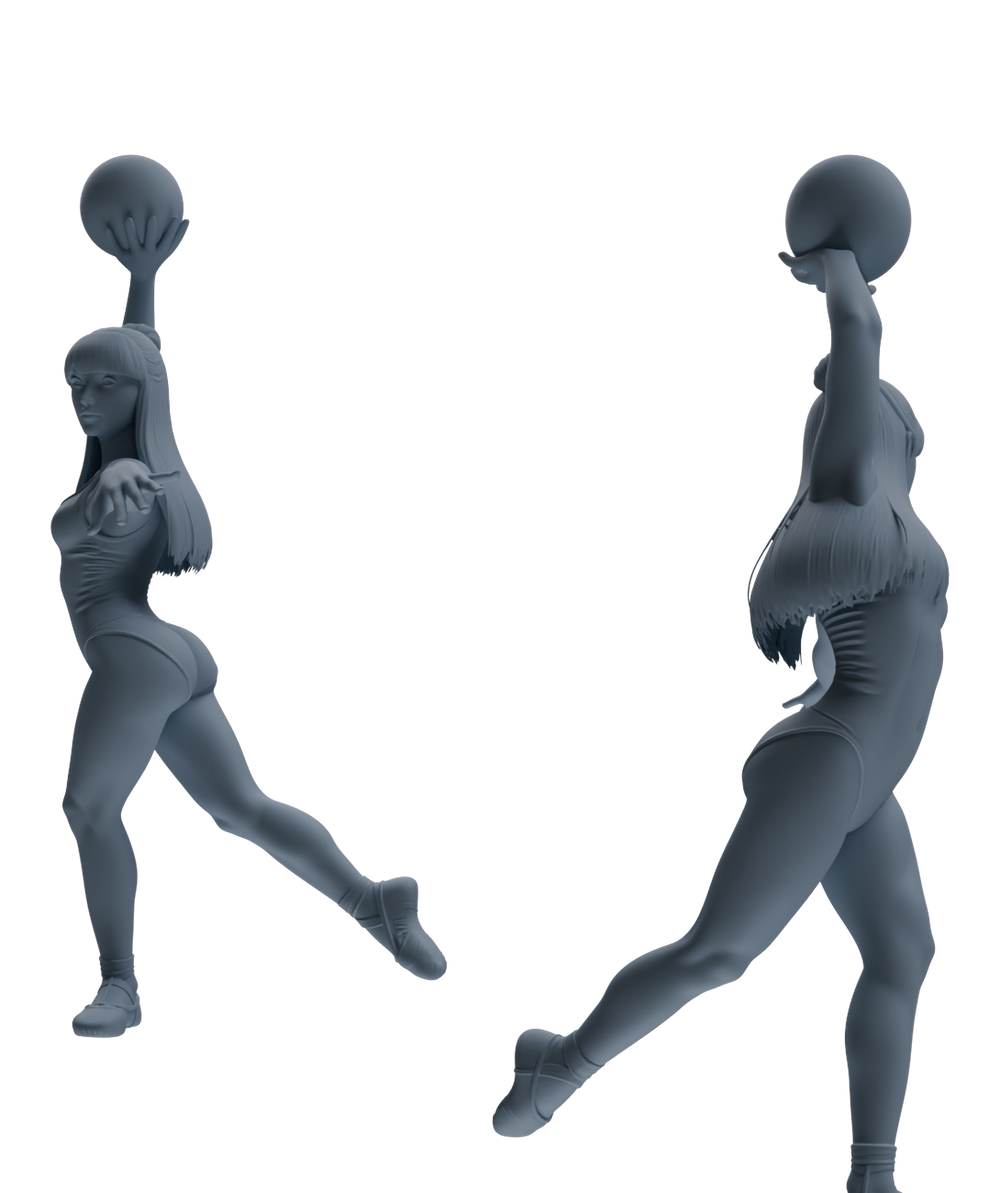 Detail view of MRY-SFW LYTR835 Rhythmic Gymnastics Female Athlete Figure Modern Model 6 pcs Miniature Car Diorama Figures Scene Props Accessories Resin Model
