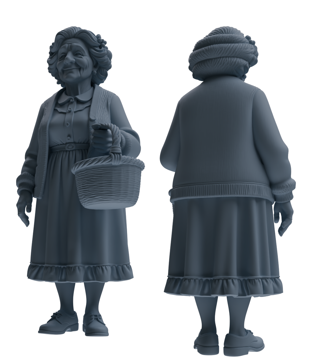Detail view of MRY-SFW LYTR902 Vintage Elderly Woman Modern Model 4 pcs Model