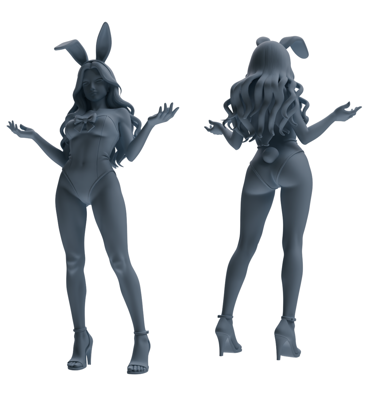 Detail view of MRY-SFW LYTR888 Trendy Bunny Girl Modern Model 4 pcs Model