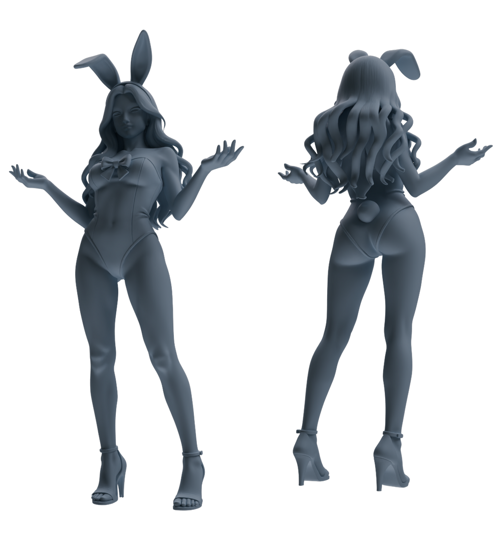 Detail view of MRY-SFW LYTR888 Trendy Bunny Girl Modern Model 4 pcs Model