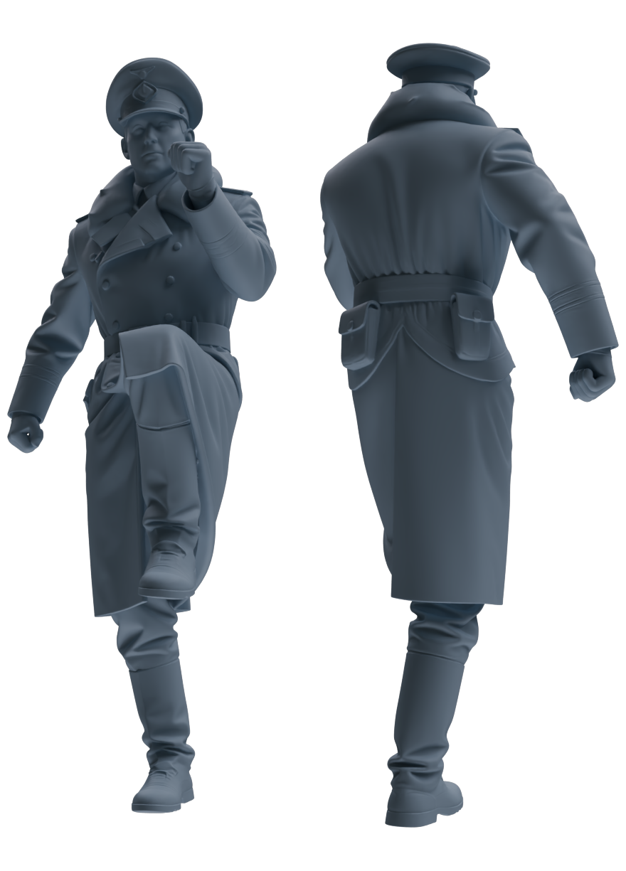 Detail view of MRY-SFW LYGR703 WWII German Army Story Scene Six-Person Physical Training Group Model