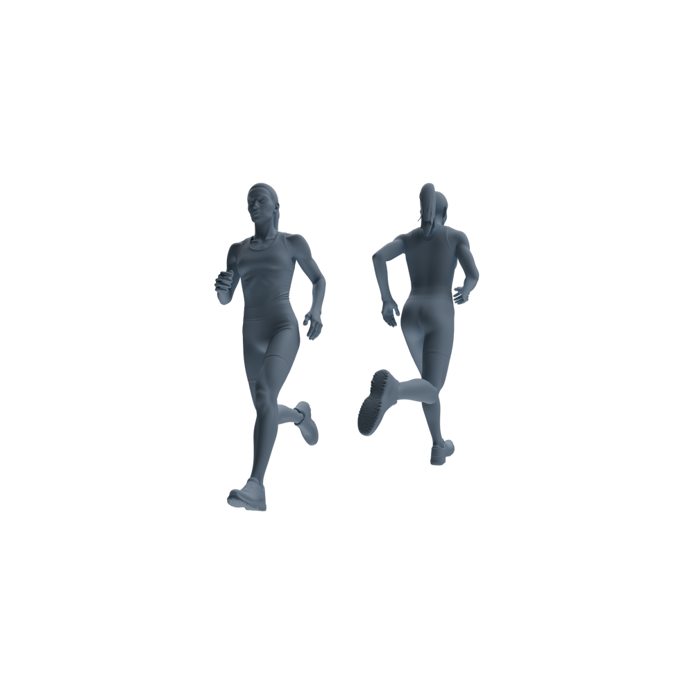 Detail view of MRY-SFW LYTR818 Running Athlete Figure Modern Model 4 pcs Miniature Car Diorama Figures Scene Props Accessories Resin Model