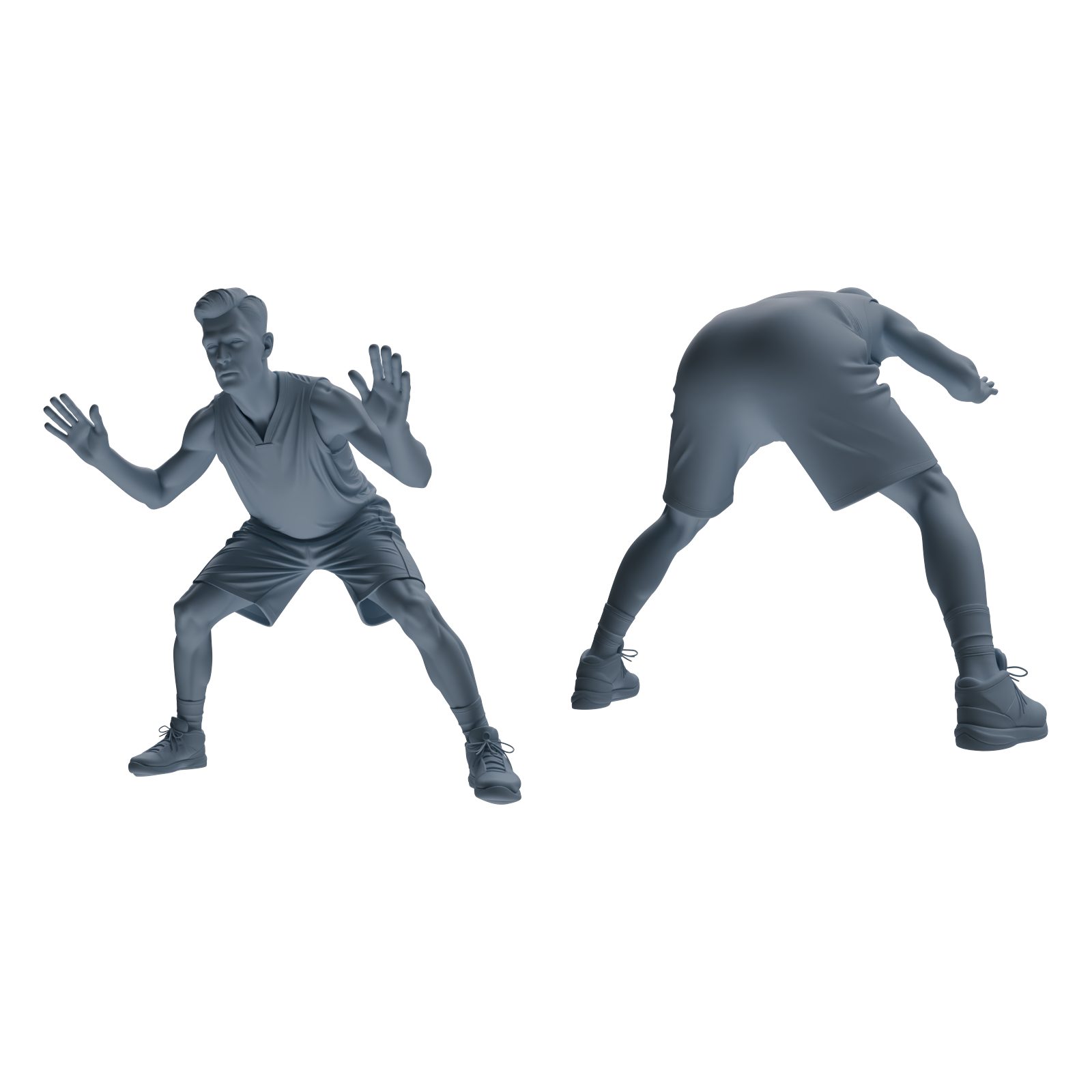 Detail view of MRY-SFW LYTR806 Male Basketball Player Figure Modern Model 6 pcs Miniature Car Diorama Figures Scene Props Accessories Resin Model