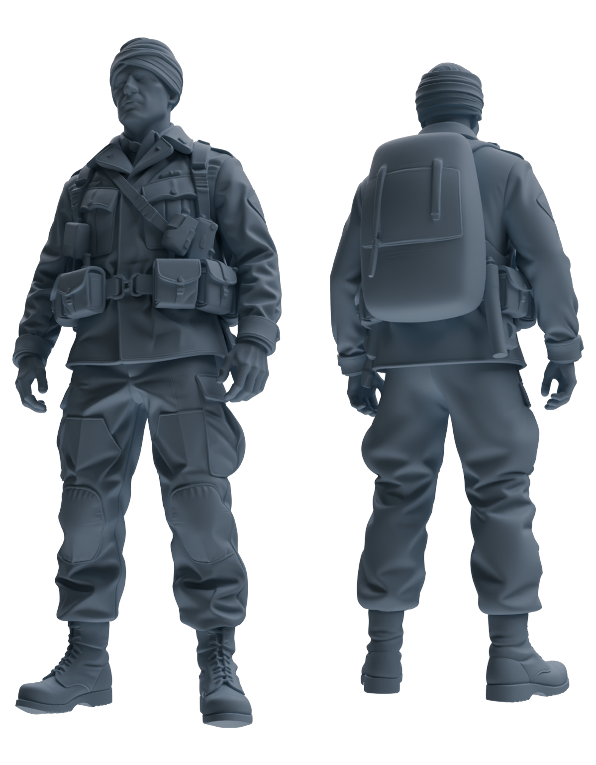 MRY-SFW SSTR192 Miniatures Soldier Model Kit Wounded Soldier Medical Pose Modern Model 6 pcs