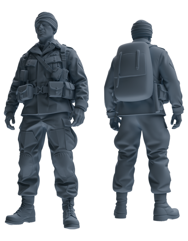 MRY-SFW SSTR192 Miniatures Soldier Model Kit Wounded Soldier Medical Pose Modern Model 6 pcs
