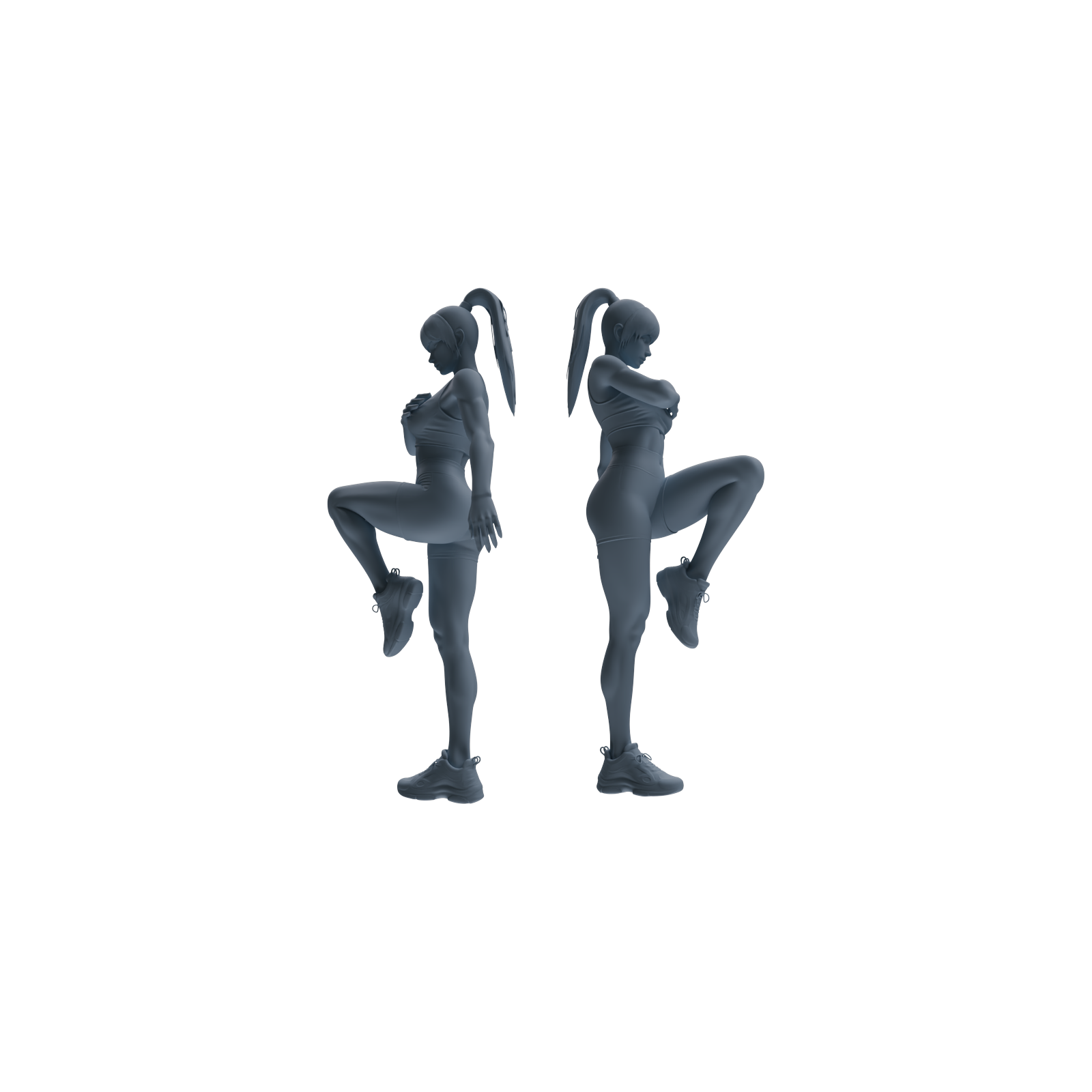 Detail view of MRY-SFW LYTR820 Stretching Athlete Figure Modern Model 6 pcs Miniature Car Diorama Figures Scene Props Accessories Resin Model