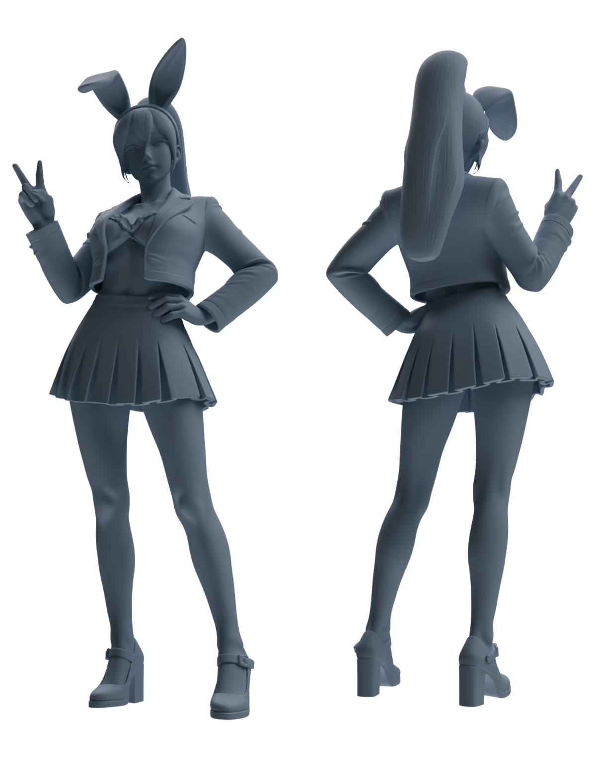 Detail view of MRY-SFW LYTR889 Multi-style Bunny Girl Modern Model 4 pcs Model