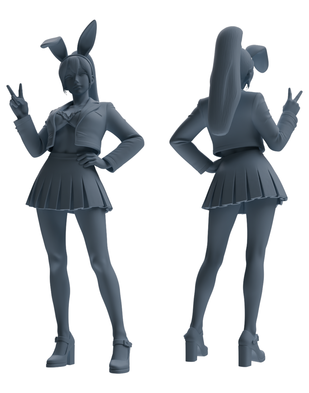 Detail view of MRY-SFW LYTR889 Multi-style Bunny Girl Modern Model 4 pcs Model