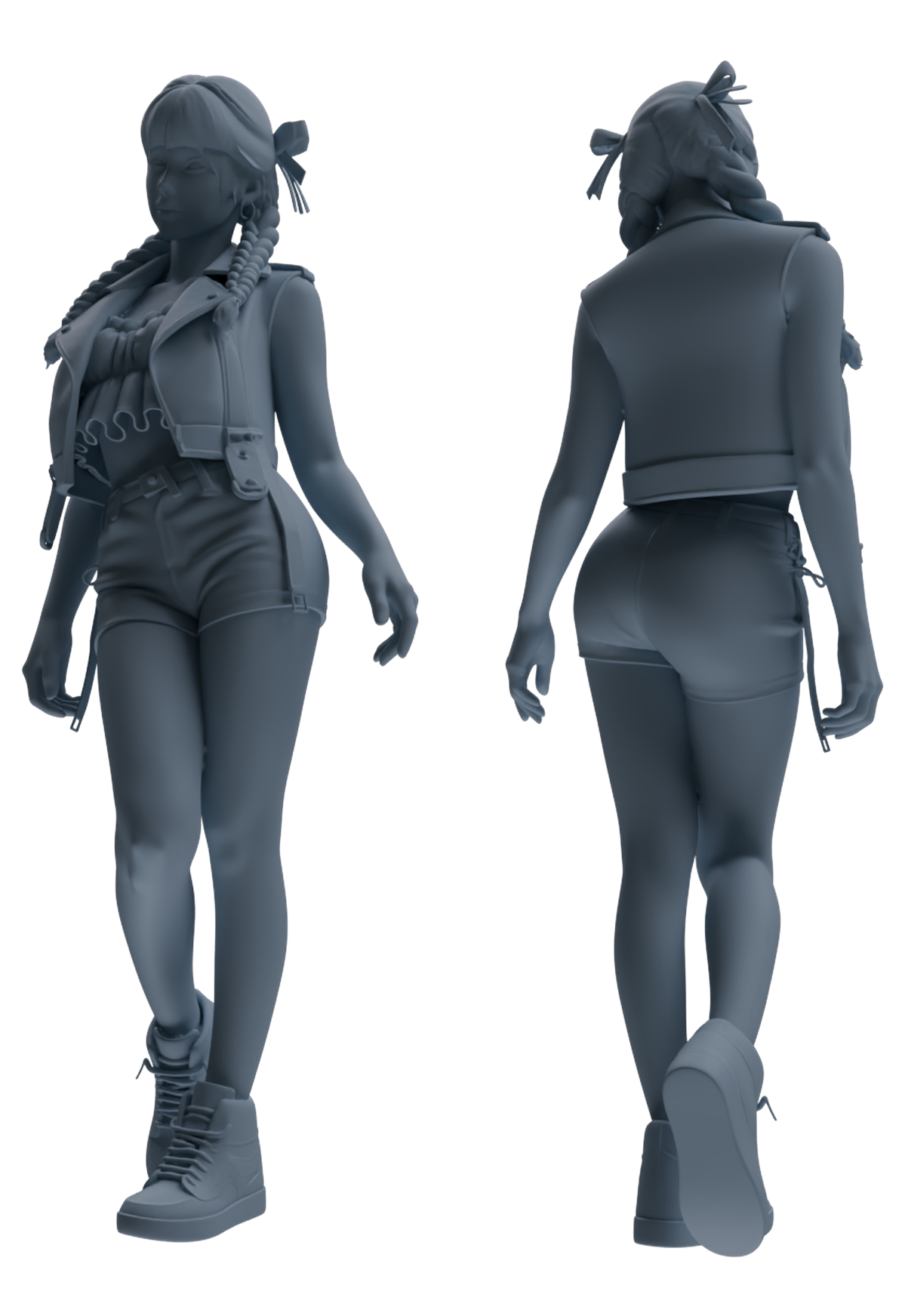 Detail view of MRY-SFW LYTR854 Fashion Girl Figure Modern Model 4 pcs Miniature Car Diorama Figures Scene Props Accessories Resin Model