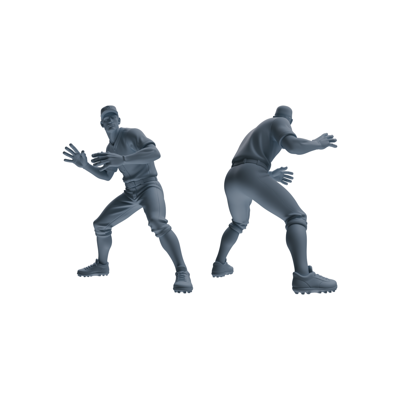 Detail view of MRY-SFW LYTR802 Baseball Player Figure Modern Model 4 pcs Miniature Car Diorama Figures Scene Props Accessories Resin Model