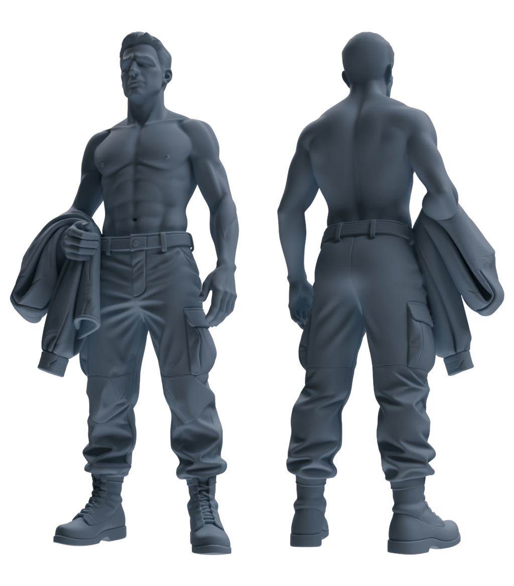 MRY-SFW SSTR188 Miniatures Soldier Model Kit Multi-Functional Recon Soldier Pose Modern Model 5 pcs