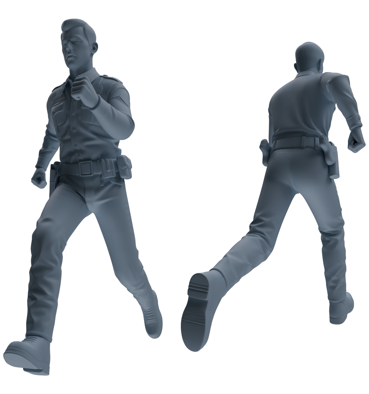Detail view of MRY-SFW LYGR674 Los Angeles Patrol Police Six-Person Daily Routine Model