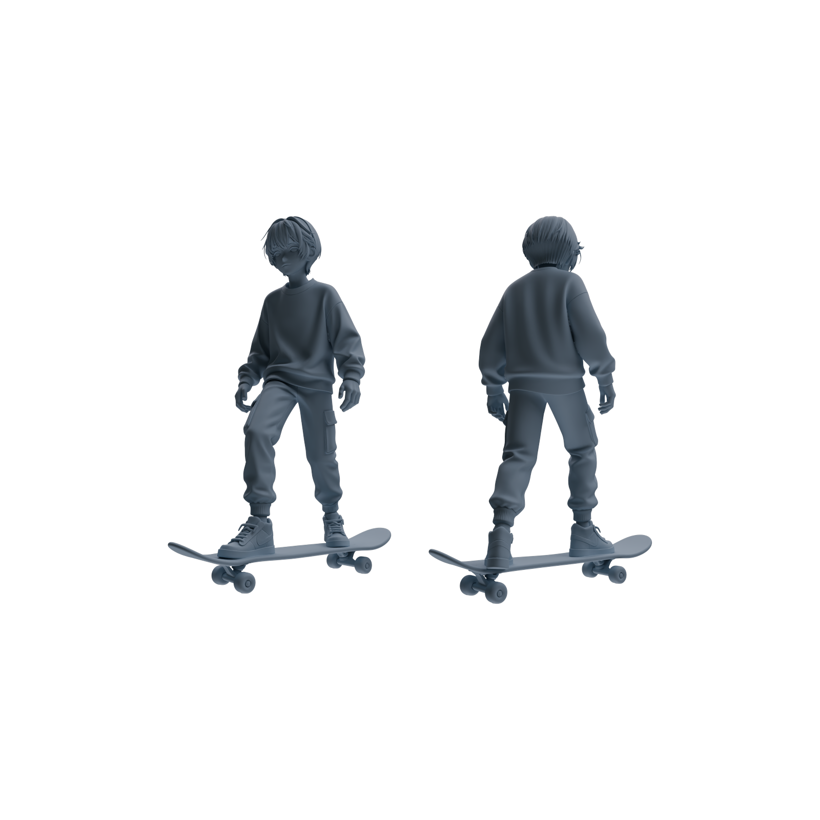 Detail view of MRY-SFW LYTR800 Skateboard Figure Modern Model 5 pcs Miniature Car Diorama Figures Scene Props Accessories Resin Model