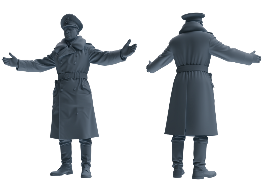 Detail view of MRY-SFW LYGR706 WWII German Army War Scene Six-Person Daily Routine Group 2 Model