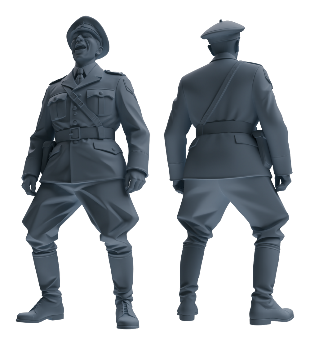 Detail view of MRY-SFW LYGR588 WWII French Army Six-Person Entertainment Group Model