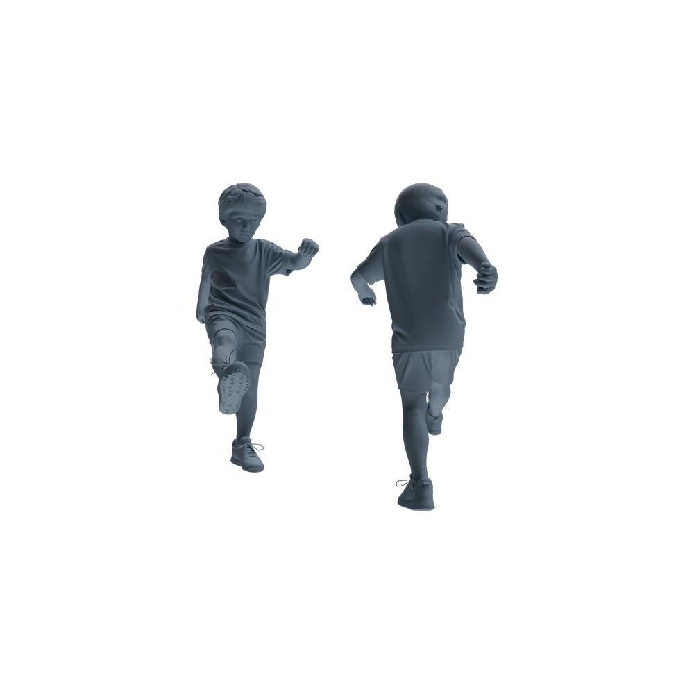 Detail view of MRY-SFW LYTR811 Child Soccer Player Figure Modern Model 6 pcs Miniature Car Diorama Figures Scene Props Accessories Resin Model