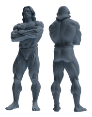 Detail view of MRY-SFW LYTR829 Male Bodybuilder Figure Modern Model 6 pcs Miniature Car Diorama Figures Scene Props Accessories Resin Model