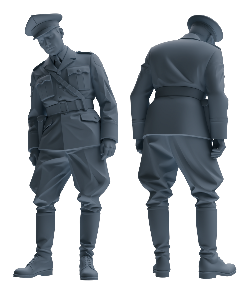 Detail view of MRY-SFW LYGR585 WWII French Army Seven-Person Daily Routine 3 Model
