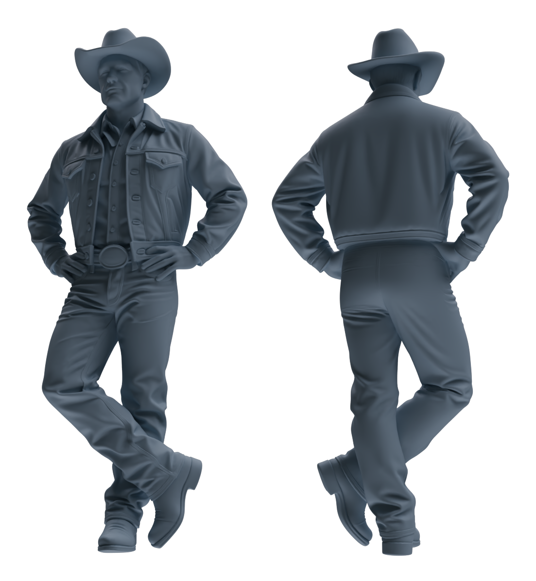 Detail view of MRY-SFW LYTR903 Cowboy Style Man Multi-look Modern Model 4 pcs Model