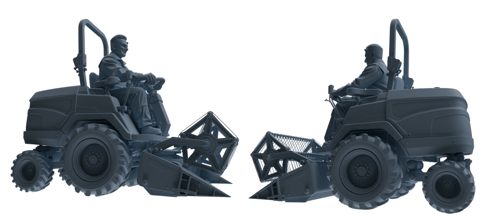 Detail view of MRY-SFW LYTR909 Farm Machinery Operator with Harvester Modern Model 4 pcs Model
