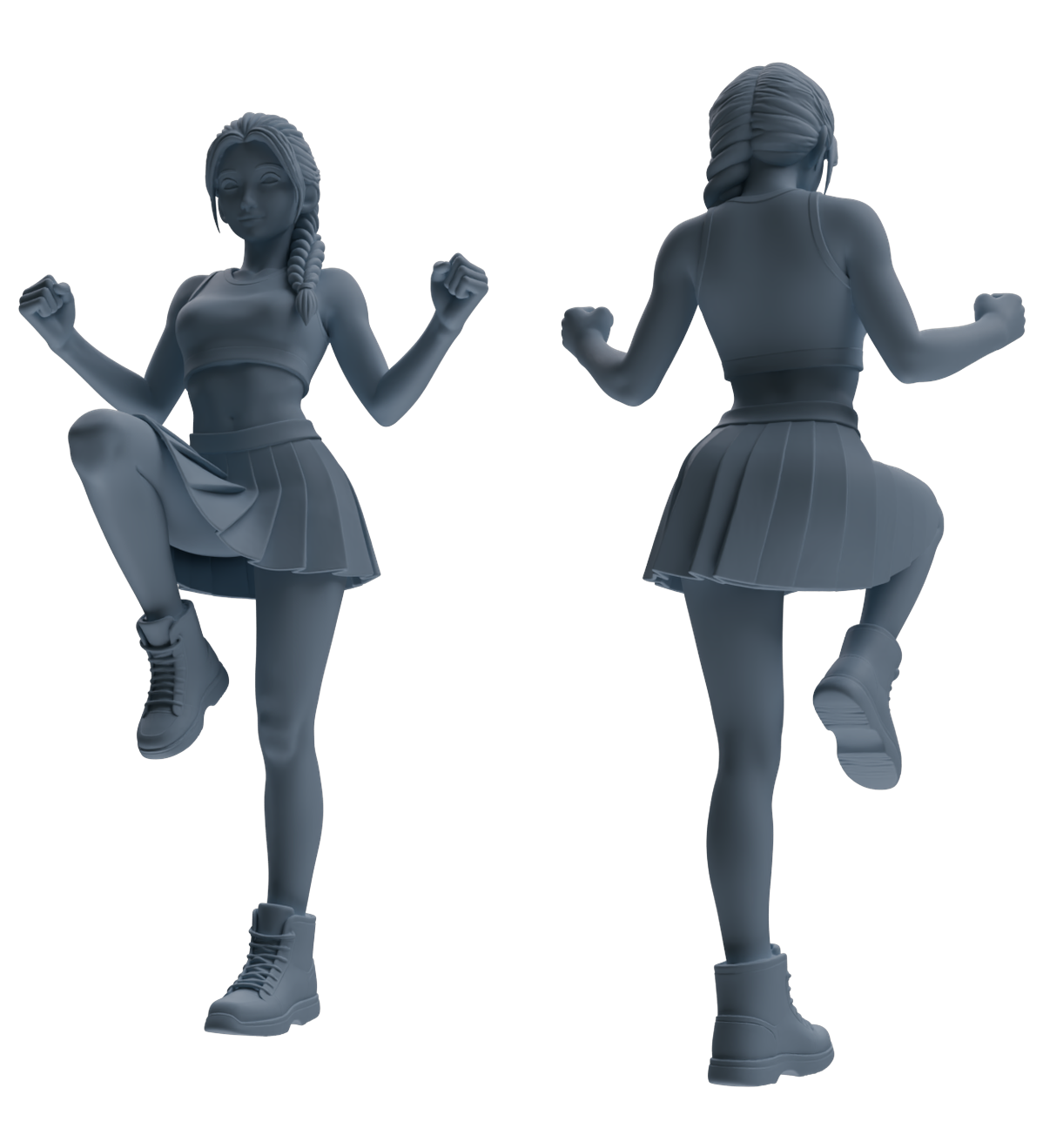 Detail view of MRY-SFW LYTR864 Cheerleader Girl Figure Modern Model 4 pcs Miniature Car Diorama Figures Scene Props Accessories Resin Model