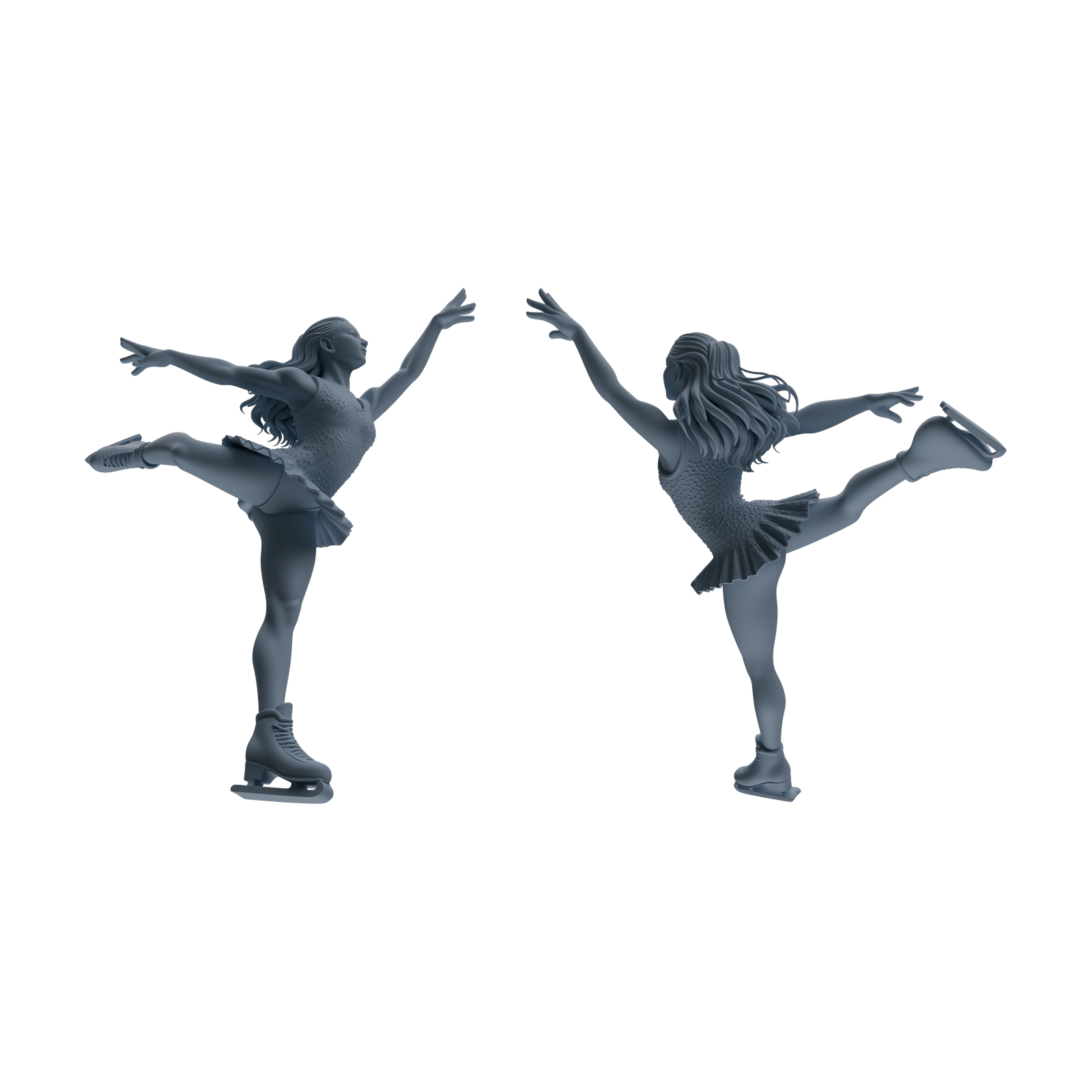 Detail view of MRY-SFW LYTR801 Figure Skating Figure Modern Model 6 pcs Miniature Car Diorama Figures Scene Props Accessories Resin Model