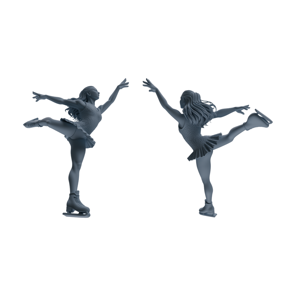 Detail view of MRY-SFW LYTR801 Figure Skating Figure Modern Model 6 pcs Miniature Car Diorama Figures Scene Props Accessories Resin Model
