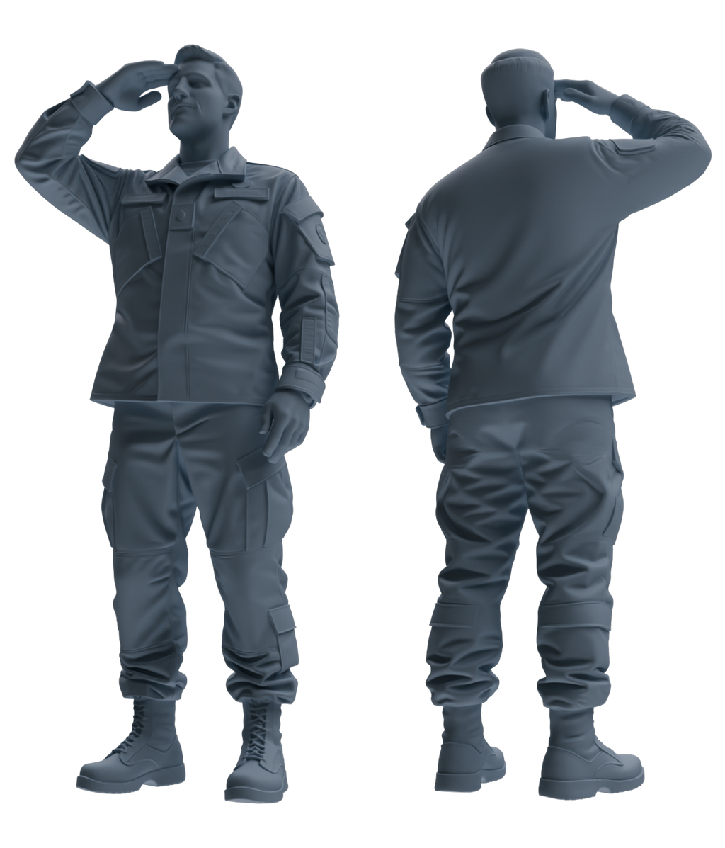 MRY-SFW SSTR182 Miniatures Soldier Model Kit Multi-Purpose Soldier Pose Modern Model 6 pcs