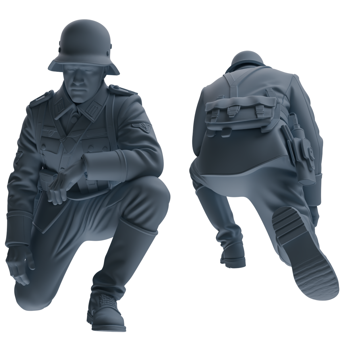 MRY-SFW SSTR205 Miniatures Soldier Model Kit Multi-Pose Modern & WWII Soldier Model 6 pcs