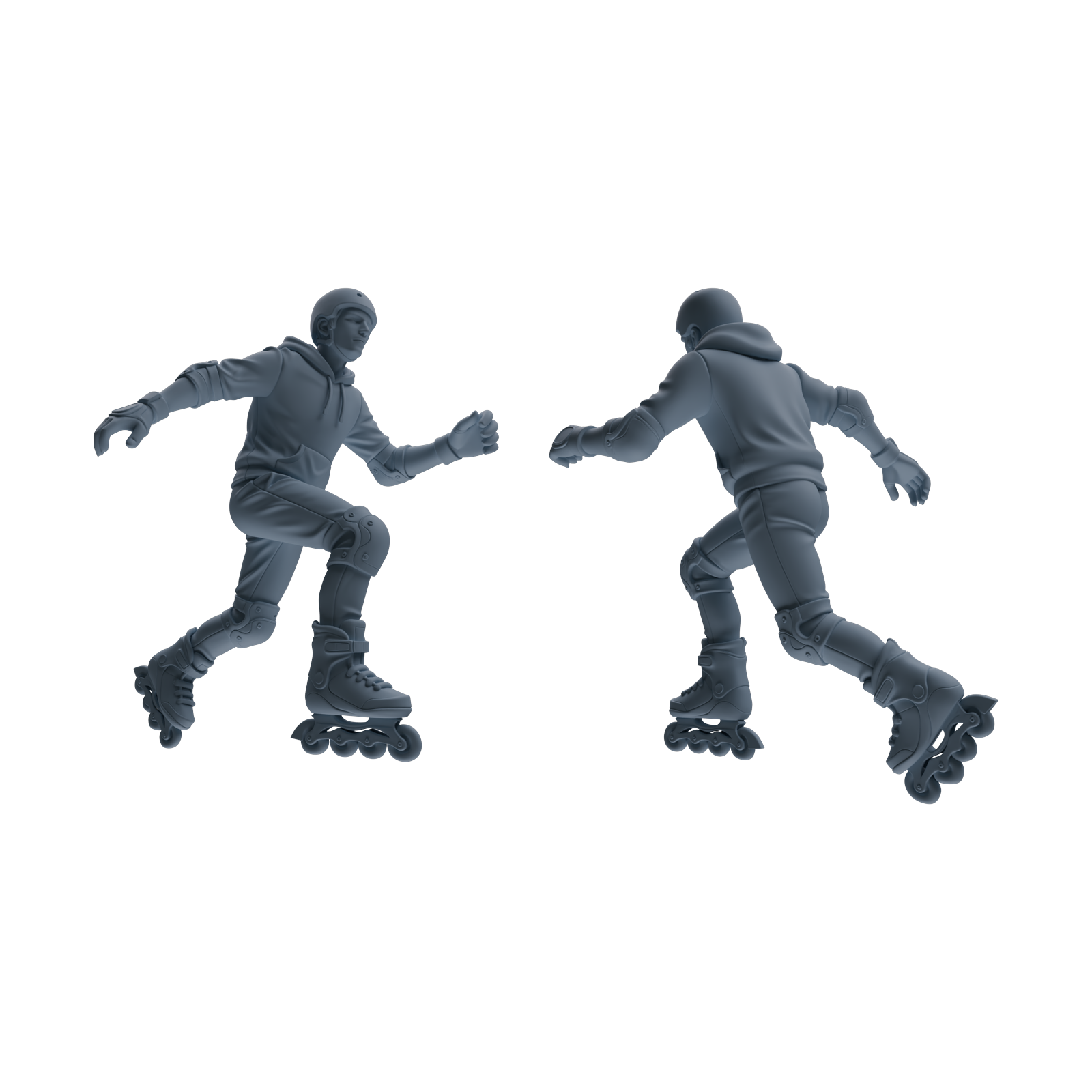Detail view of MRY-SFW LYTR799 Roller Skating Figure Modern Model 5 pcs Miniature Car Diorama Figures Scene Props Accessories Resin Model