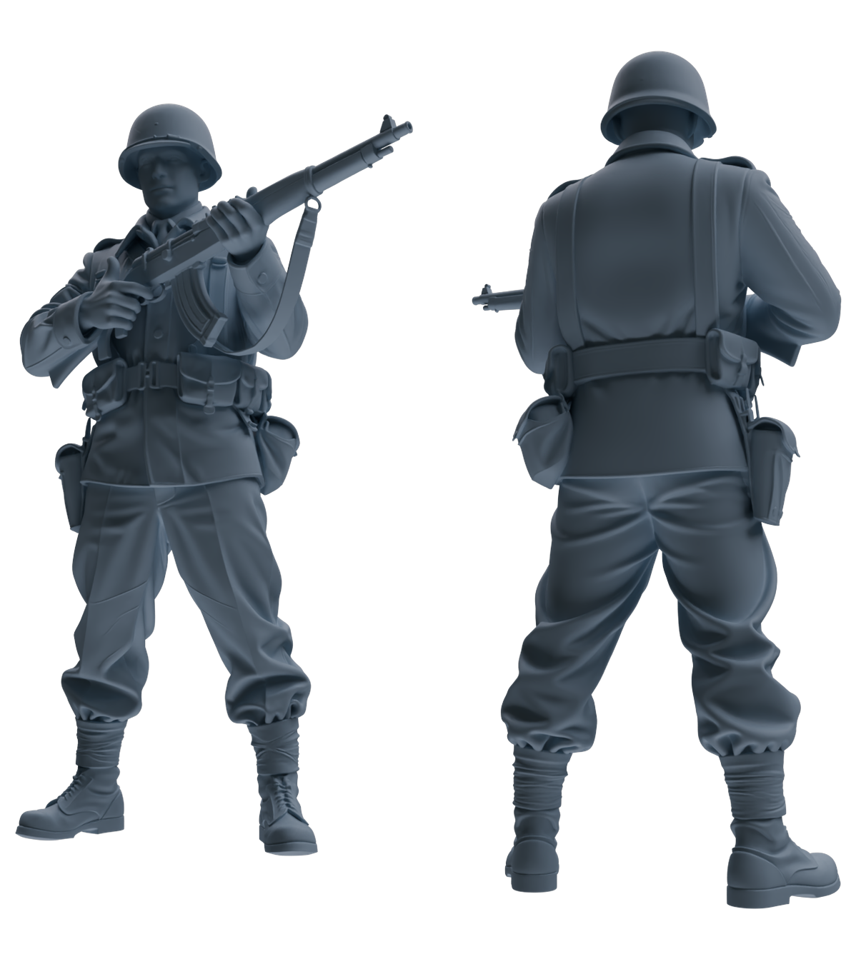 MRY-SFW SSTR204 Miniatures Soldier Model Kit Multi-Scenario Soldier Pose Modern Model 4 pcs