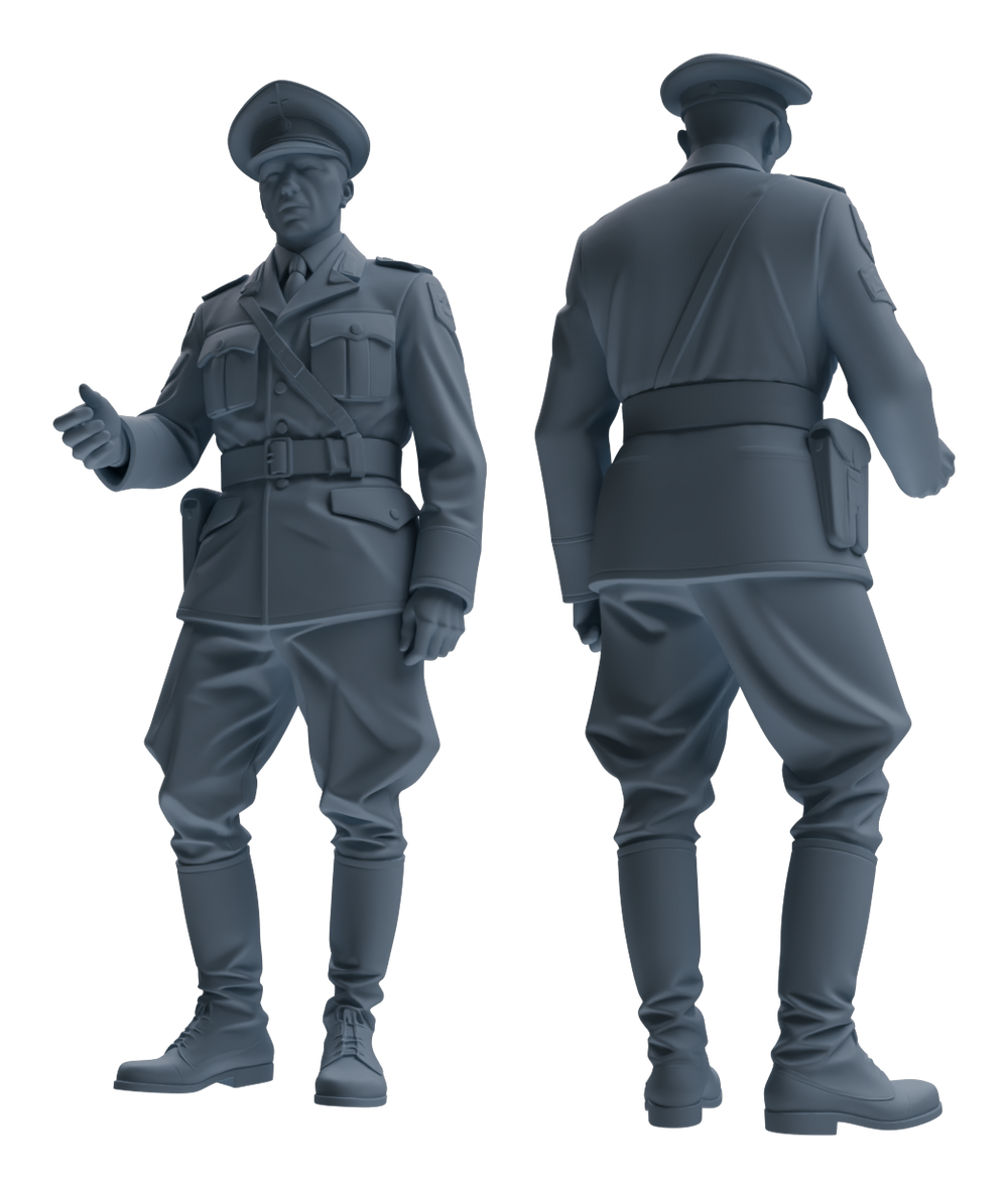 Detail view of MRY-SFW LYGR584 WWII French Army Six-Person Daily Routine 2 Model