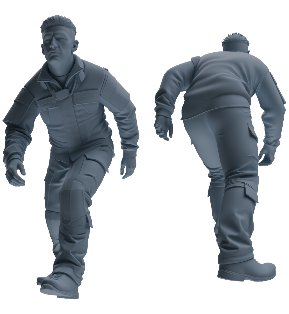 Detail view of MRY-SFW LYGR701 Modern U.S. Military Six-Person Tactics Group Model
