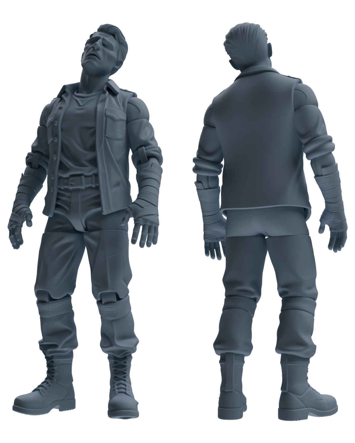 MRY-SFW SSTR201 Miniatures Soldier Model Kit Multi-Pose Combat Engineer Soldier Modern Model 6 pcs