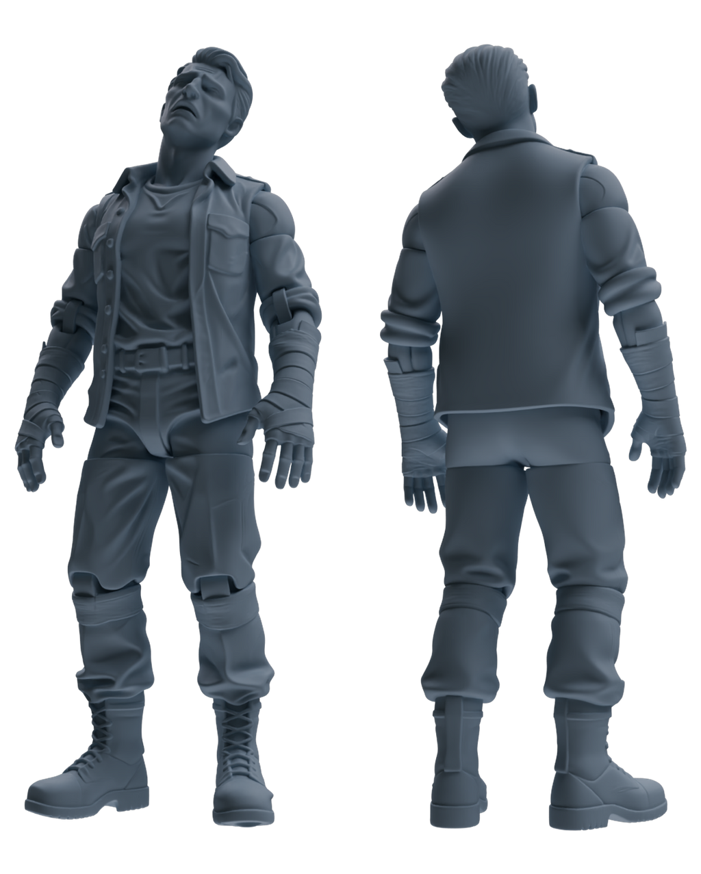 MRY-SFW SSTR201 Miniatures Soldier Model Kit Multi-Pose Combat Engineer Soldier Modern Model 6 pcs