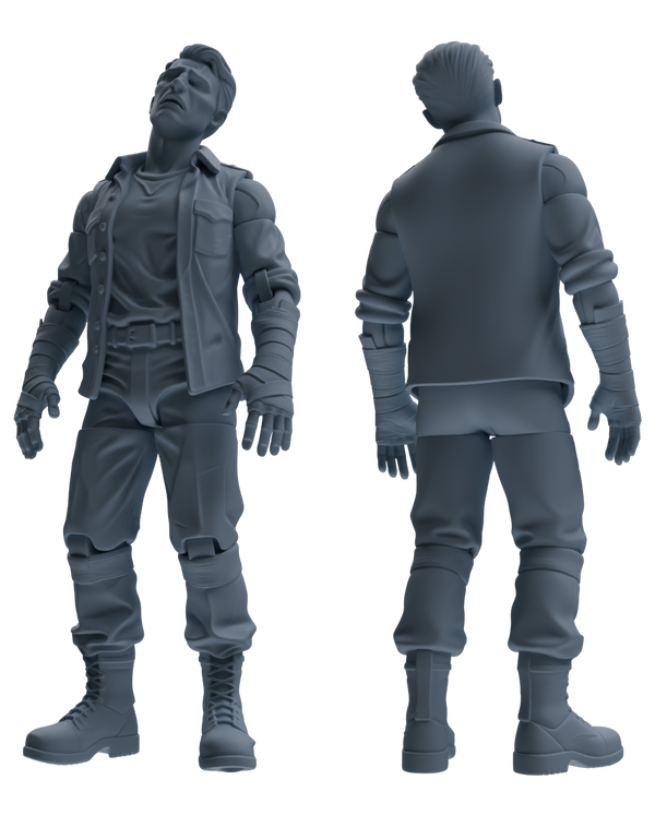 MRY-SFW SSTR201 Miniatures Soldier Model Kit Multi-Pose Combat Engineer Soldier Modern Model 6 pcs