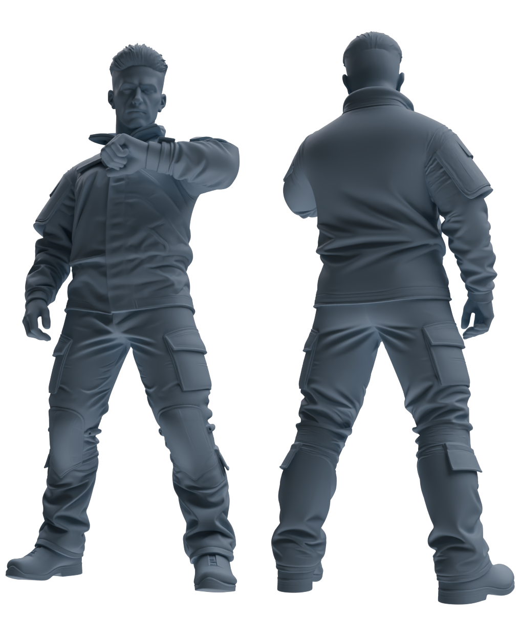Detail view of MRY-SFW LYGR691 Modern U.S. Military Six-Person Daily Routine 3 Model