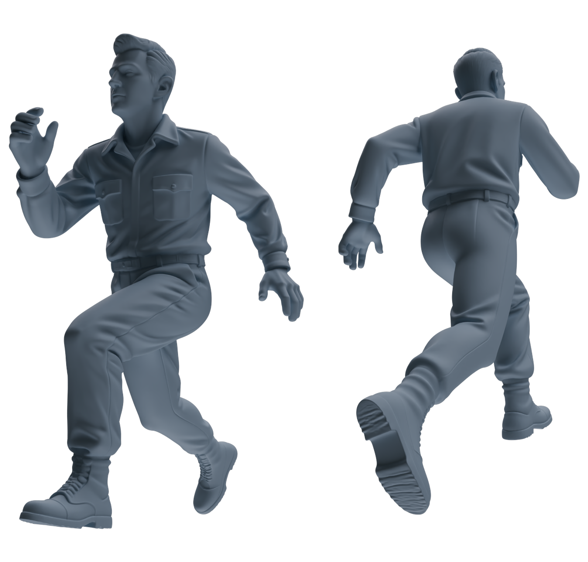 MRY-SFW SSTR187 Miniatures Soldier Model Kit Signal Command Soldier Pose Modern Model 4 pcs