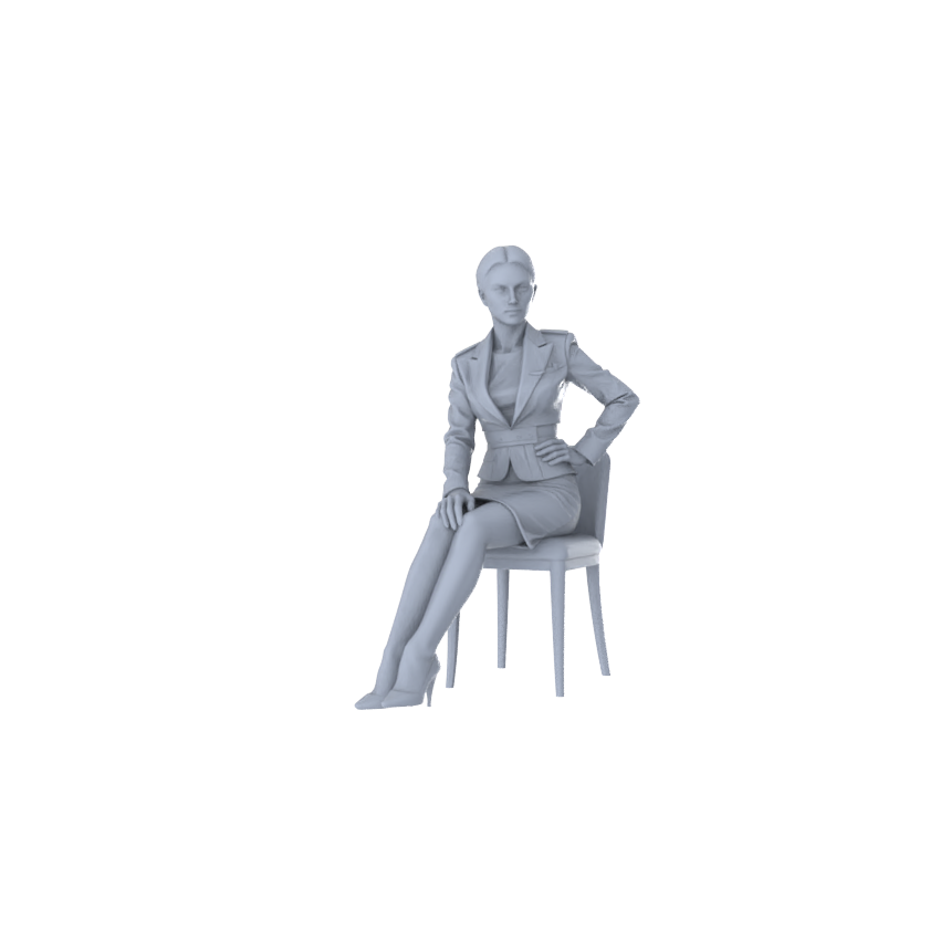 Detail view of MRY-SFW LYTR555 Modern Flight Attendants Pose Group of 6 Miniature Car Diorama Figures Scene Props Accessories Resin Model