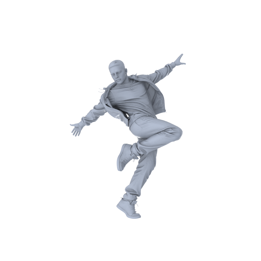 Detail view of MRY-SFW LYTR554 Modern Street Hip-hop Dancers Pose Group of 5 Miniature Car Diorama Figures Scene Props Accessories Resin Model