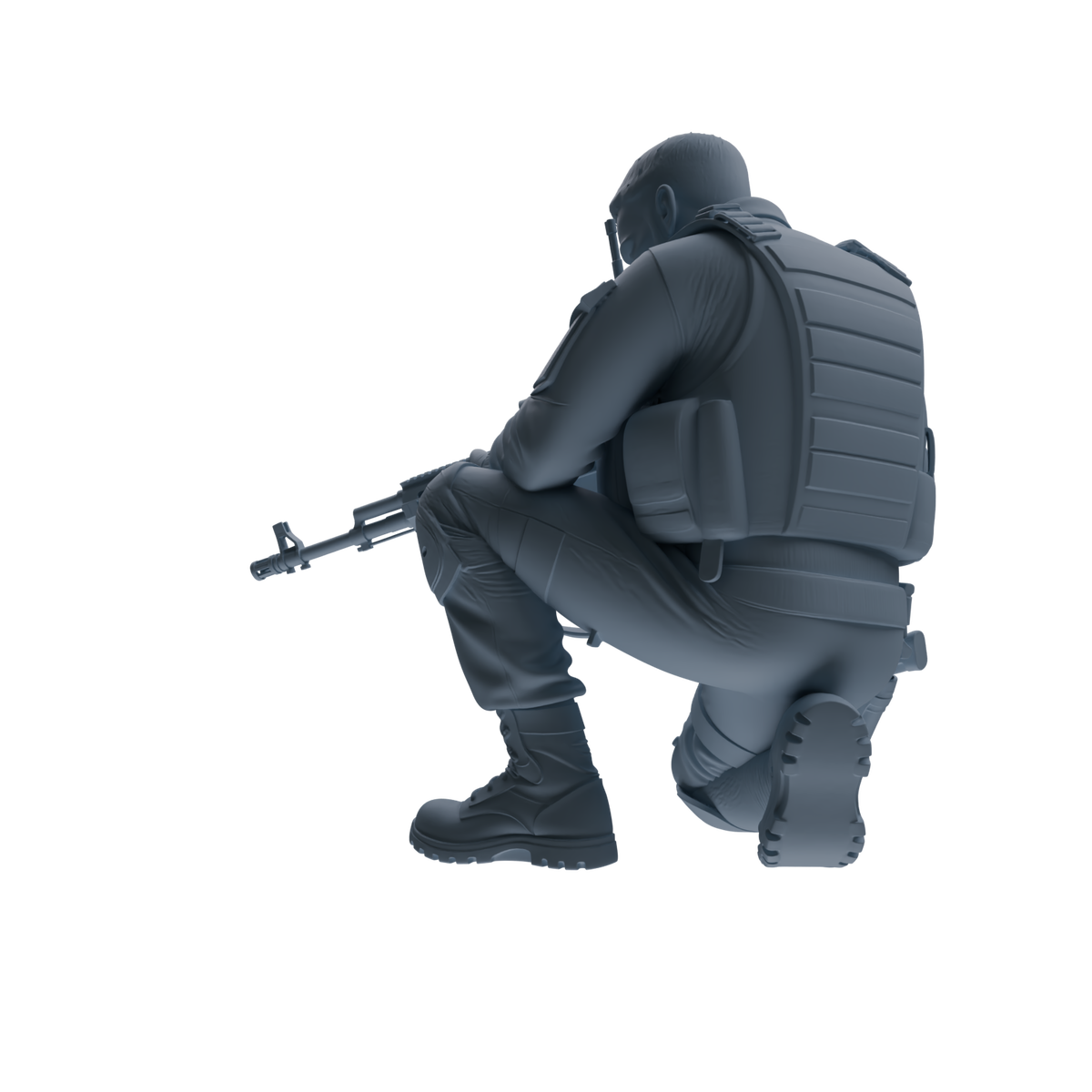 MRY-SFW SSTR181 Miniatures Soldier Model Kit Combat Soldier Pose Modern Model 6 pcs — detail view 14