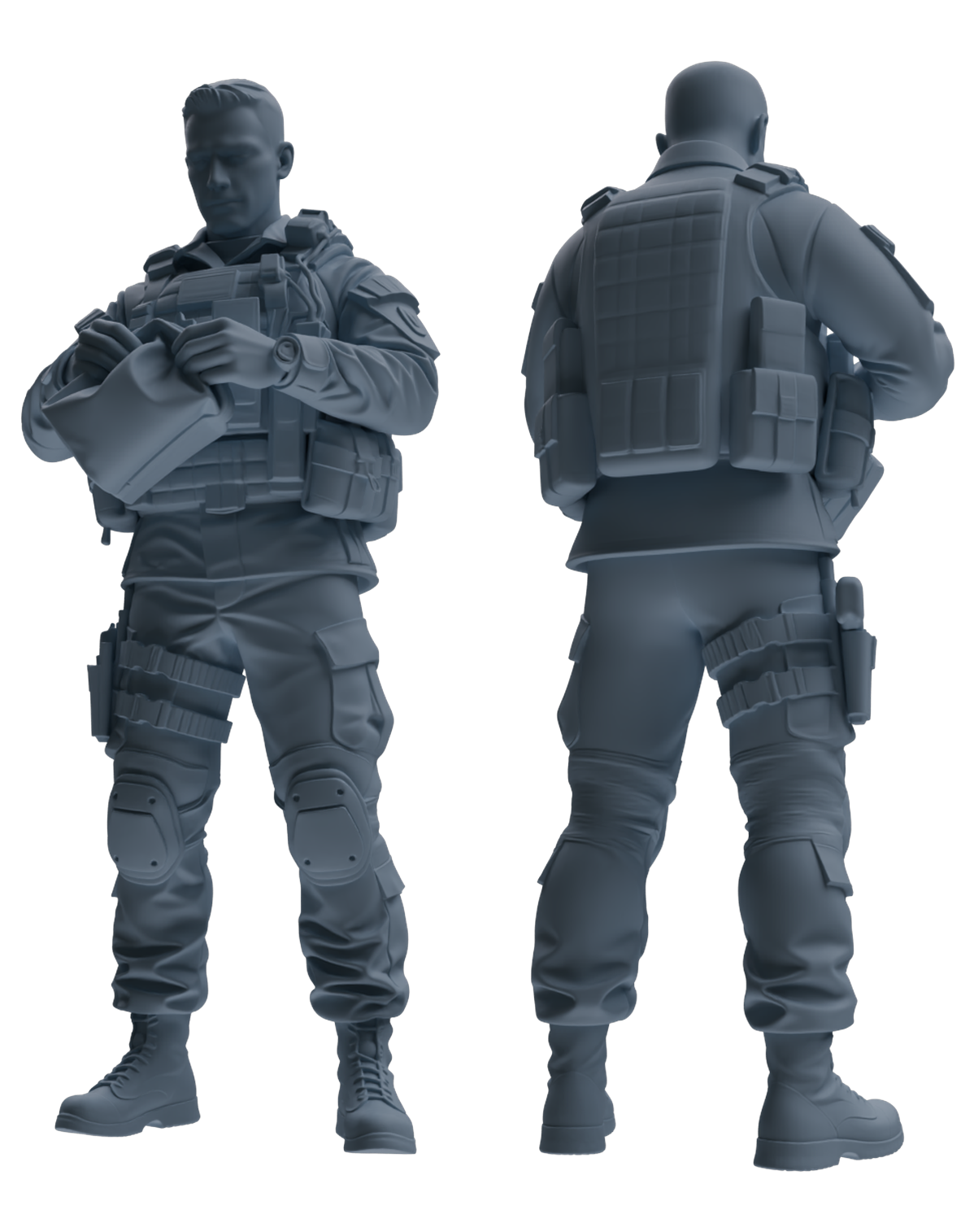 MRY-SFW SSTR182 Miniatures Soldier Model Kit Multi-Purpose Soldier Pose Modern Model 6 pcs