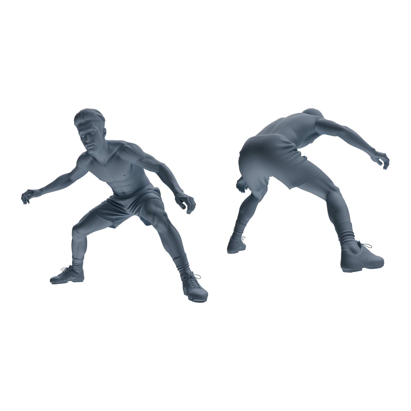 Detail view of MRY-SFW LYTR812 Male Soccer Player Figure Modern Model 6 pcs Miniature Car Diorama Figures Scene Props Accessories Resin Model