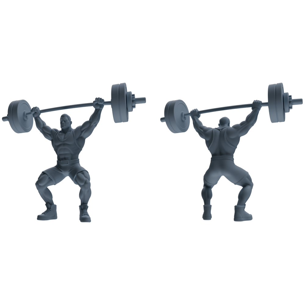 Detail view of MRY-SFW LYTR798 Weightlifting Fitness Figure Modern Model 6 pcs Miniature Car Diorama Figures Scene Props Accessories Resin Model