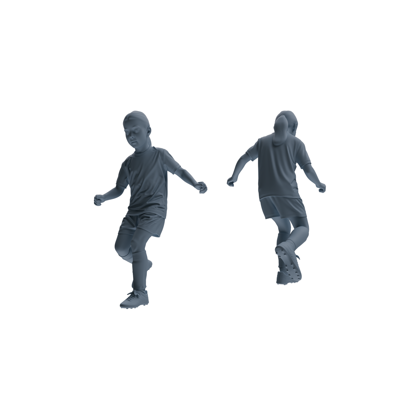 Detail view of MRY-SFW LYTR805 Female Soccer Player Figure Modern Model 6 pcs Miniature Car Diorama Figures Scene Props Accessories Resin Model