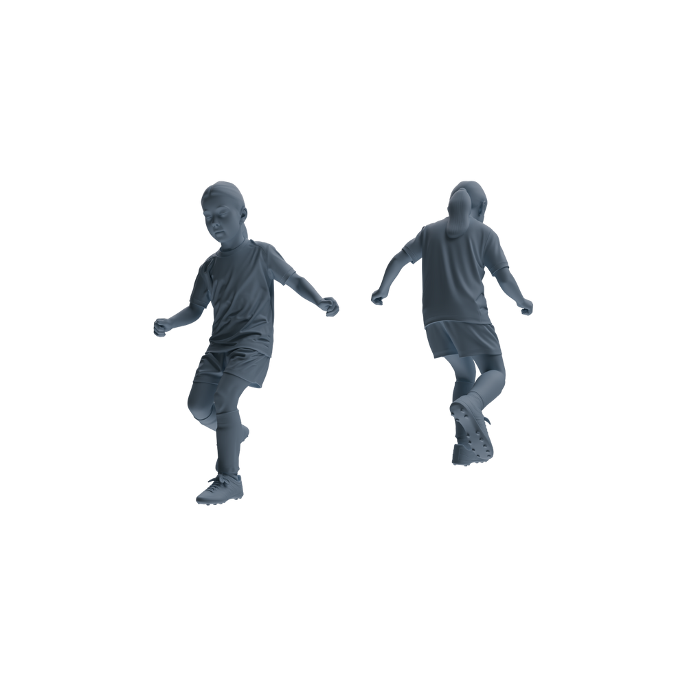 Detail view of MRY-SFW LYTR805 Female Soccer Player Figure Modern Model 6 pcs Miniature Car Diorama Figures Scene Props Accessories Resin Model