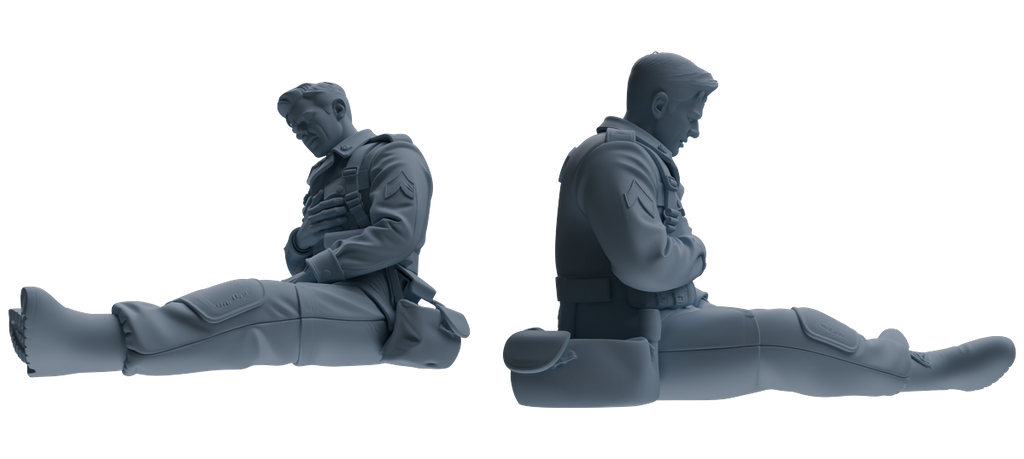 MRY-SFW SSTR192 Miniatures Soldier Model Kit Wounded Soldier Medical Pose Modern Model 6 pcs