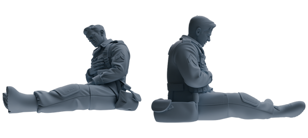 MRY-SFW SSTR192 Miniatures Soldier Model Kit Wounded Soldier Medical Pose Modern Model 6 pcs