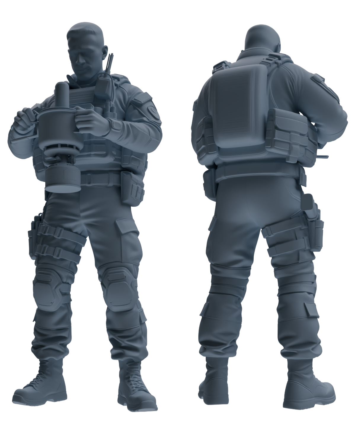 MRY-SFW SSTR208 Miniatures Soldier Model Kit Multi-Scenario Soldier Pose Modern Model 5 pcs
