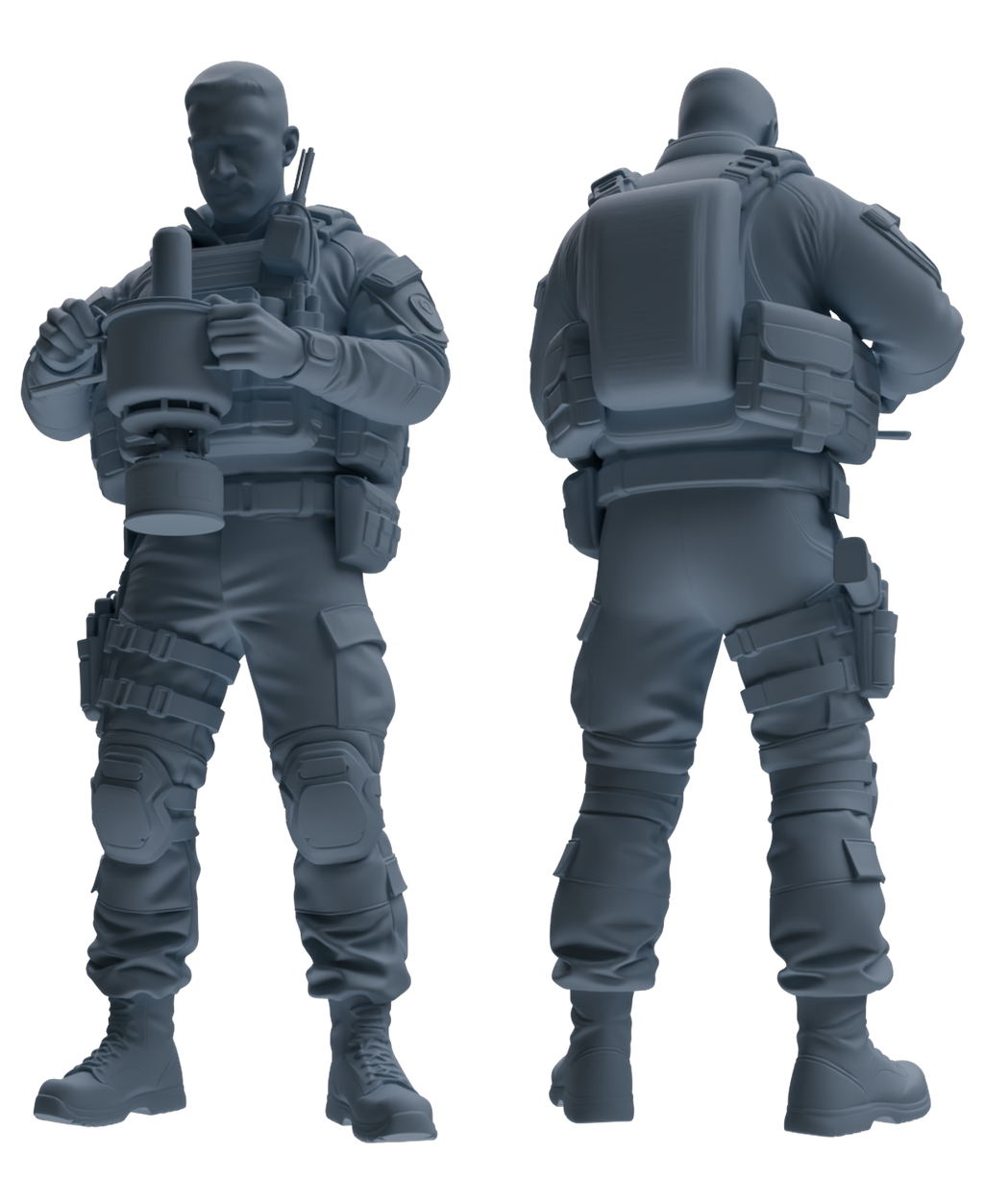 MRY-SFW SSTR208 Miniatures Soldier Model Kit Multi-Scenario Soldier Pose Modern Model 5 pcs